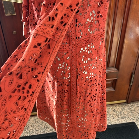 SAVE THE QUEEN LEATHER CUTOUT JACKET SIZE LARGE - Picture 7 of 11